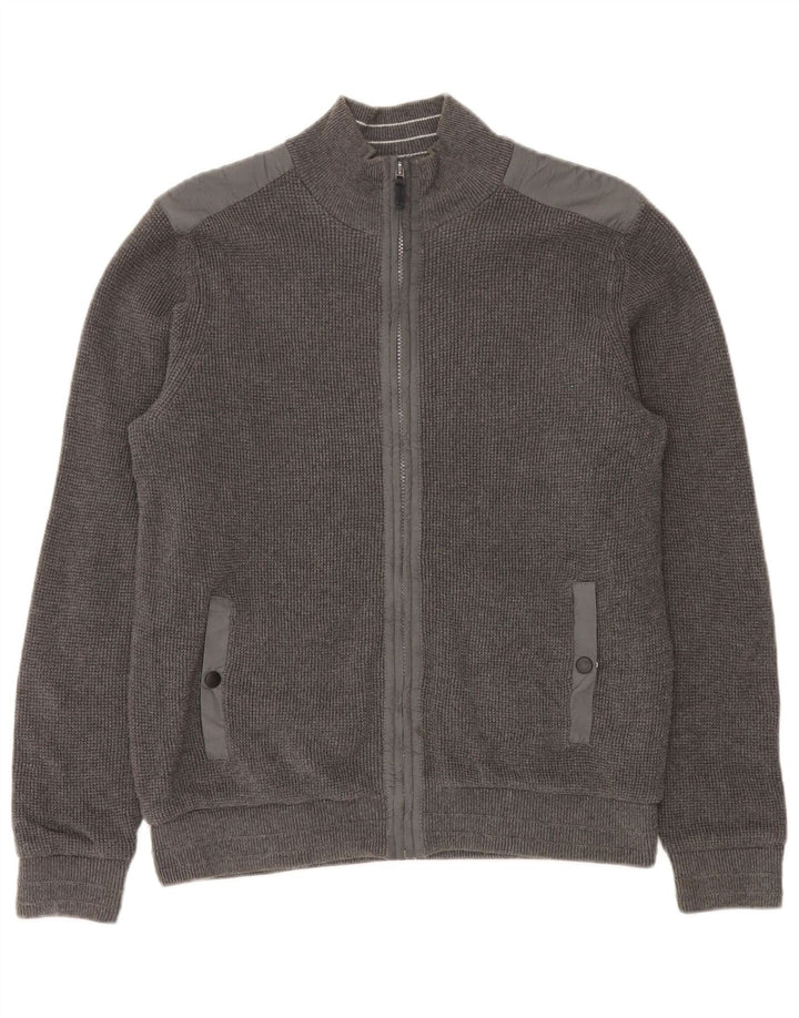 Мужской кардиган стандартного кроя Marks & Spencer Blue Harbour среднего серого цвета