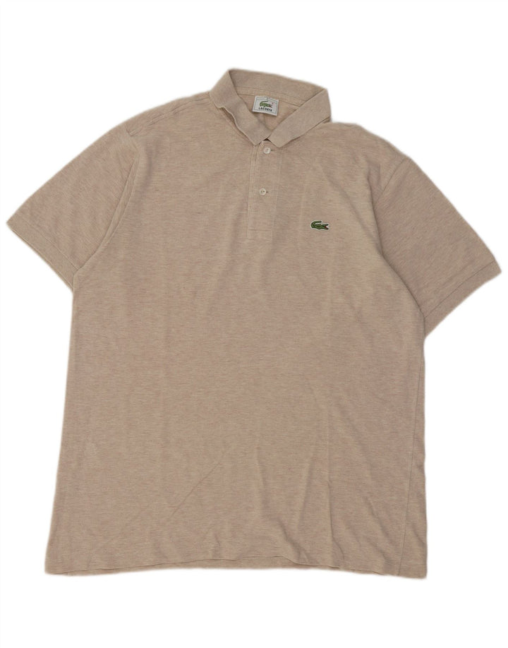 Мужская рубашка-поло Lacoste, размер 6 XL, бежевый хлопок