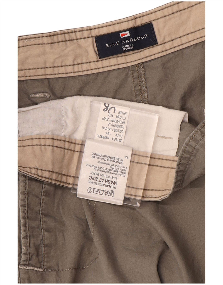 Мужские прямые брюки карго Marks & Spencer Blue Harbour W38 L31 серые