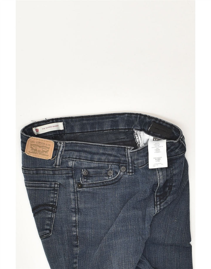 LEVI'S Girls 710 Skinny Jeans 7-8 Years W25 L24  Navy Blue Cotton | Vintage Levi's | Thrift | Second-Hand Levi's | Used Clothing | Messina Hembry 
