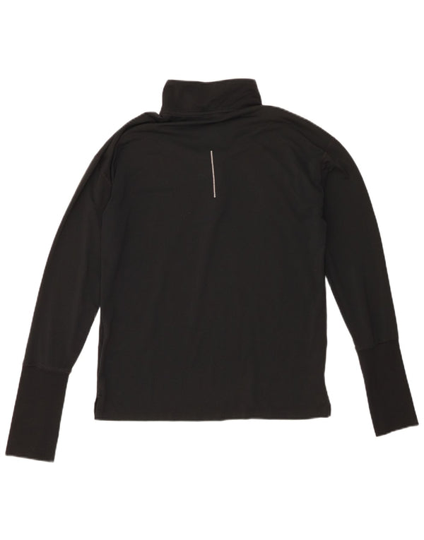 Женский спортивный костюм-пуловер с воротником на молнии Nike Dri Fit UK 6 XS, черный полиэстер