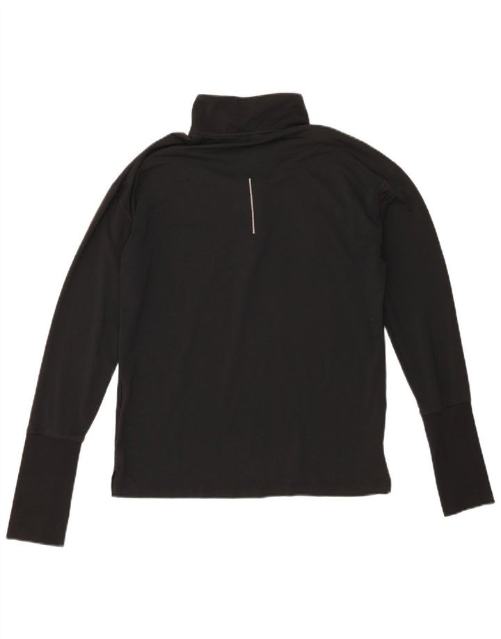 Женский спортивный костюм-пуловер с воротником на молнии Nike Dri Fit UK 6 XS, черный полиэстер