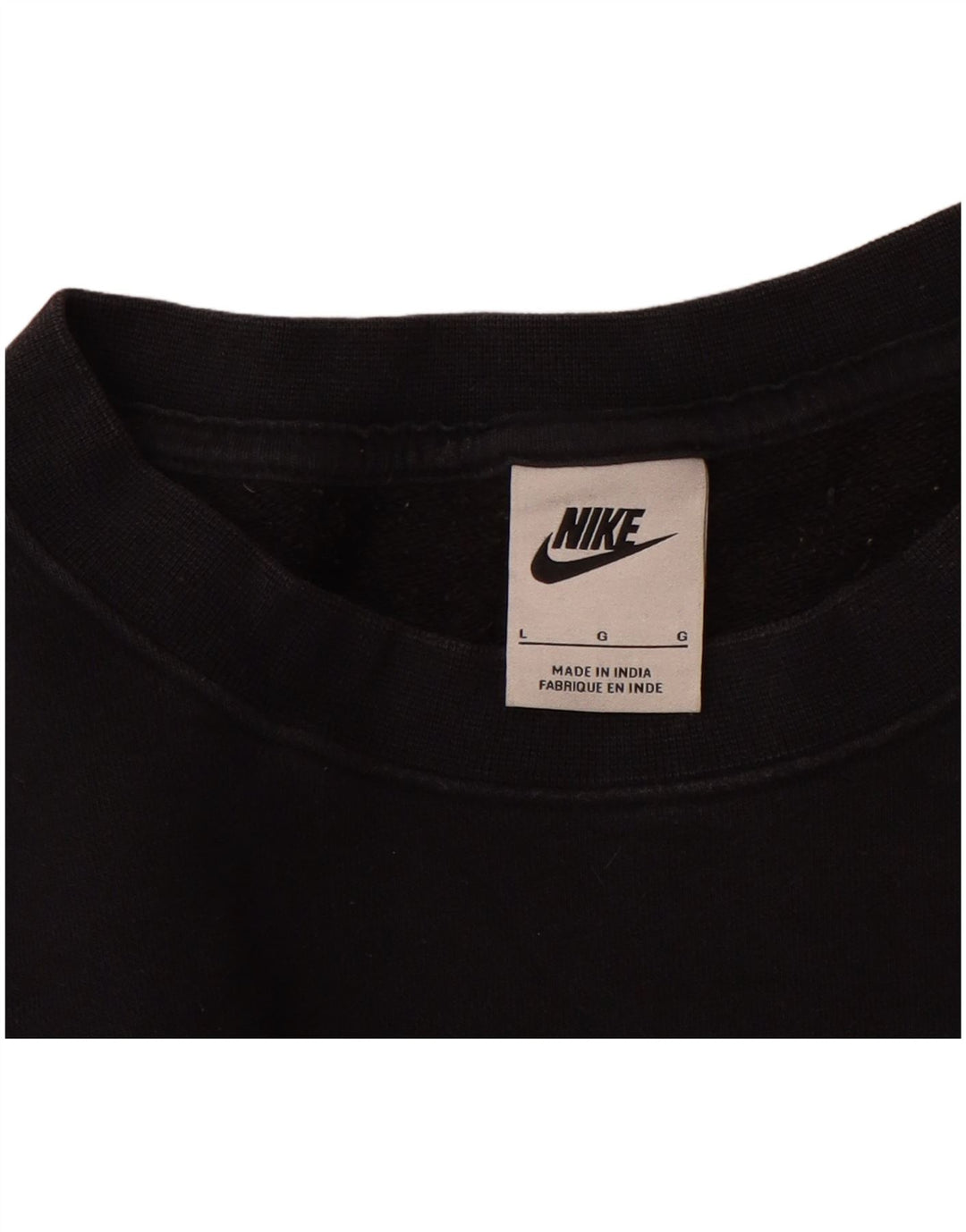 NIKE Mens Sweatshirt Jumper Large Black Cotton