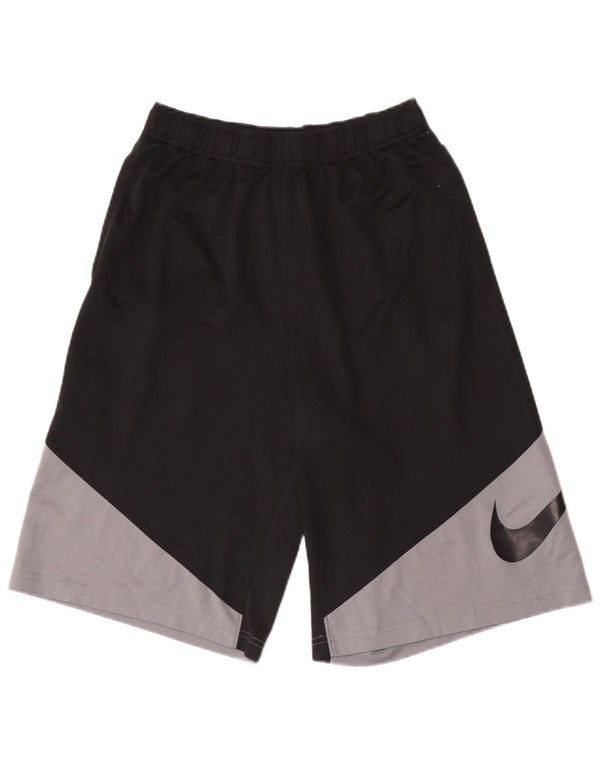 Спортивные шорты Nike Dri Fit с графическим рисунком для мальчиков 13–14 лет, XL, черные с цветными блоками