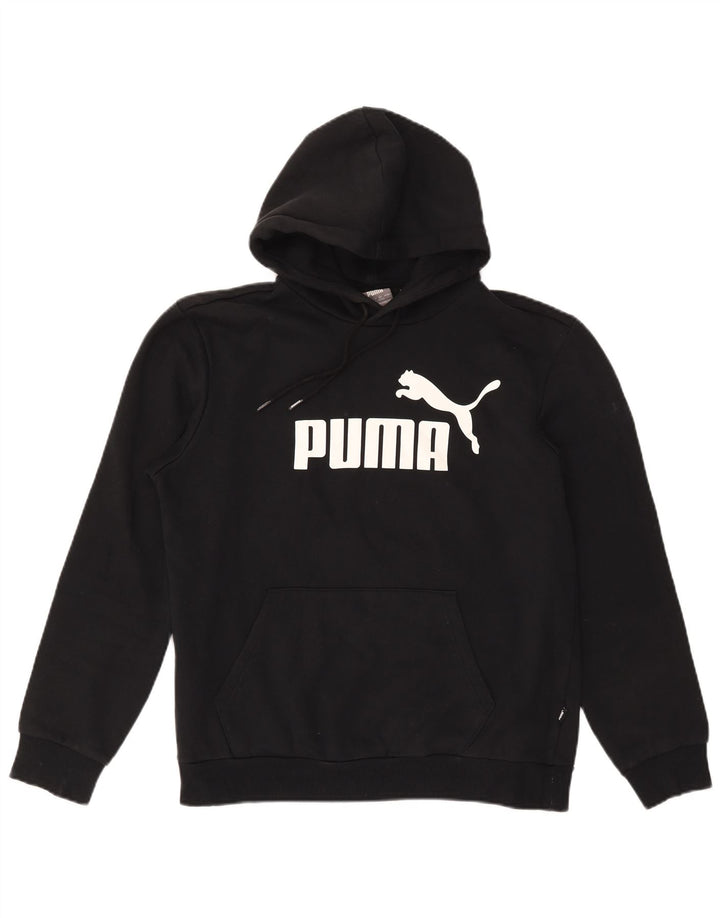 Мужской джемпер с капюшоном PUMA, черный, хлопковый, среднего размера