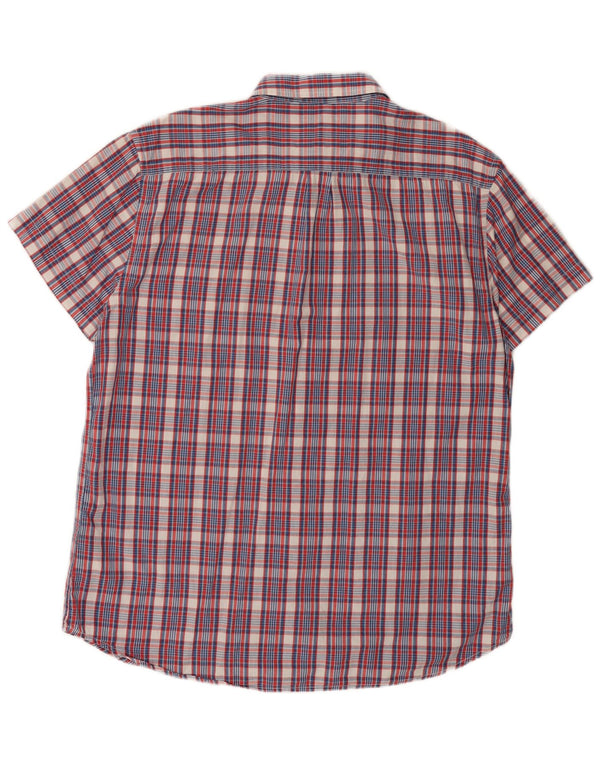 Мужская рубашка стандартного кроя с коротким рукавом WRANGLER 2XL в разноцветную клетку