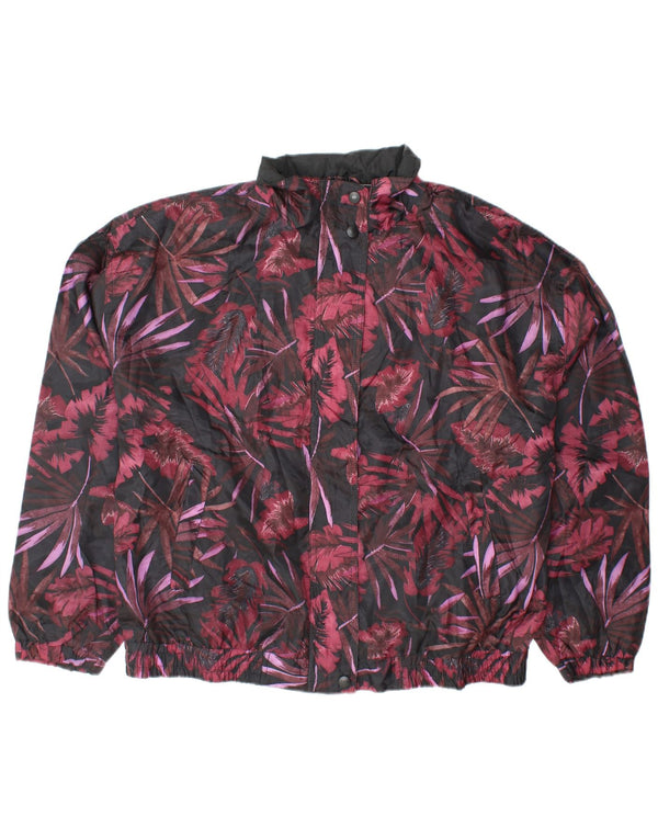Женский бомбер оверсайз R&R UK 14/16, большой разноцветный цветочный принт