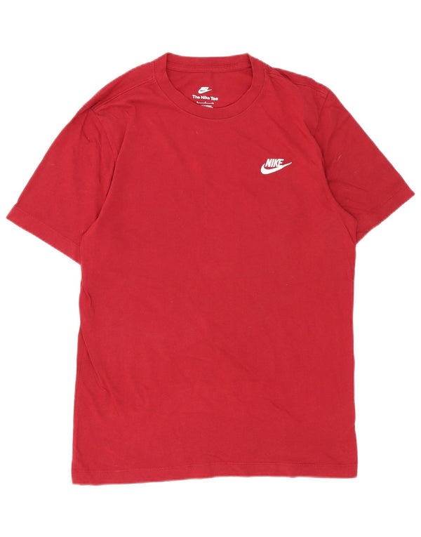 Мужская футболка Nike, маленький бордовый хлопок