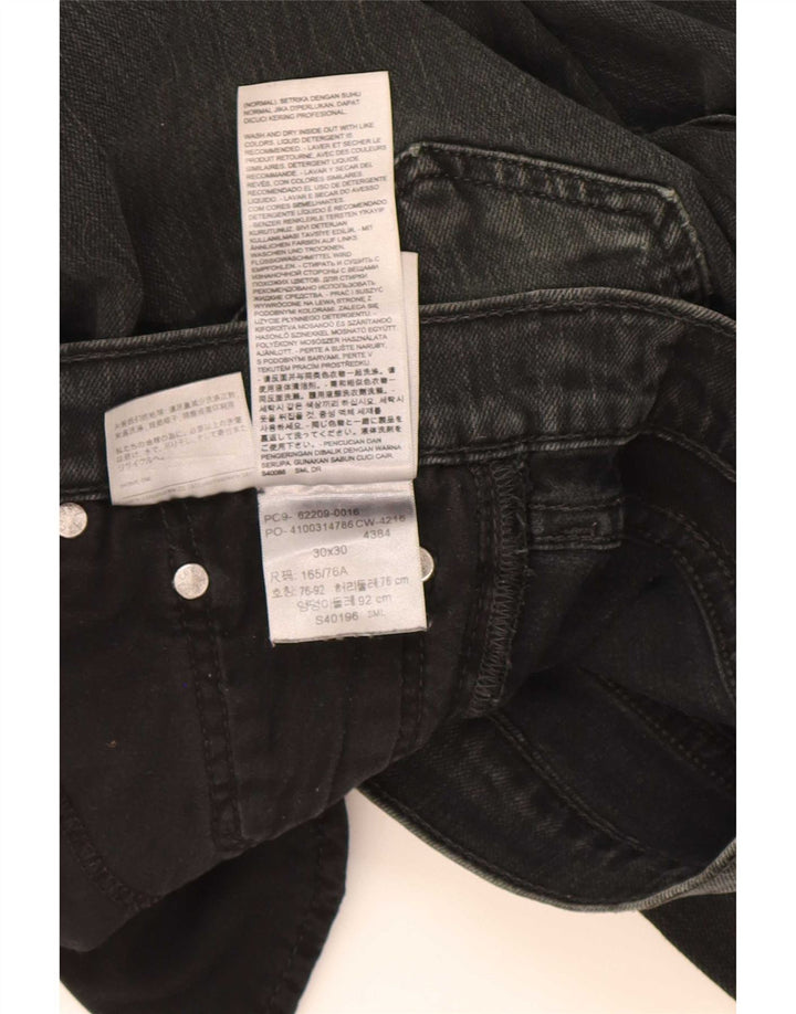 Мужские узкие джинсы Levi's W30 L30, черный хлопок