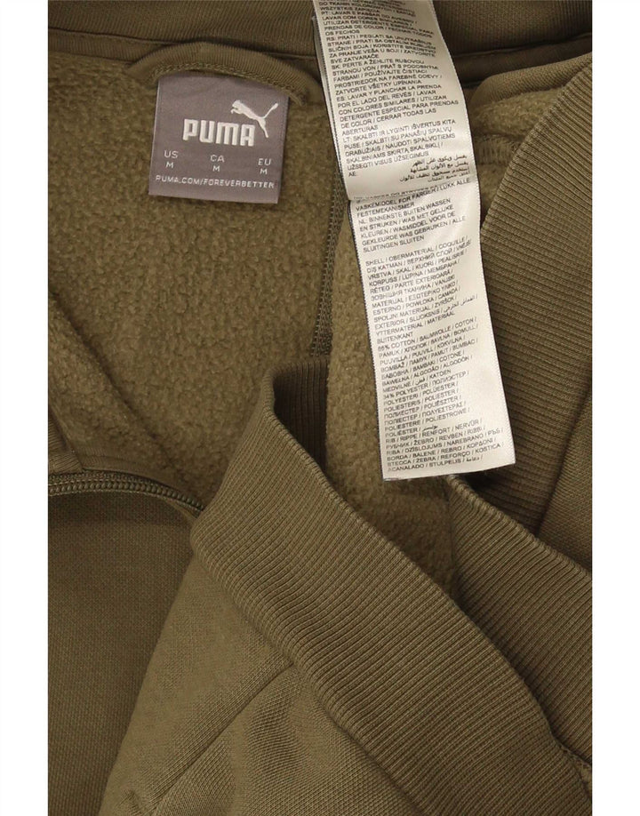 Мужской спортивный костюм Puma, верхняя куртка, средний цвет, хаки, хлопок с цветными блоками