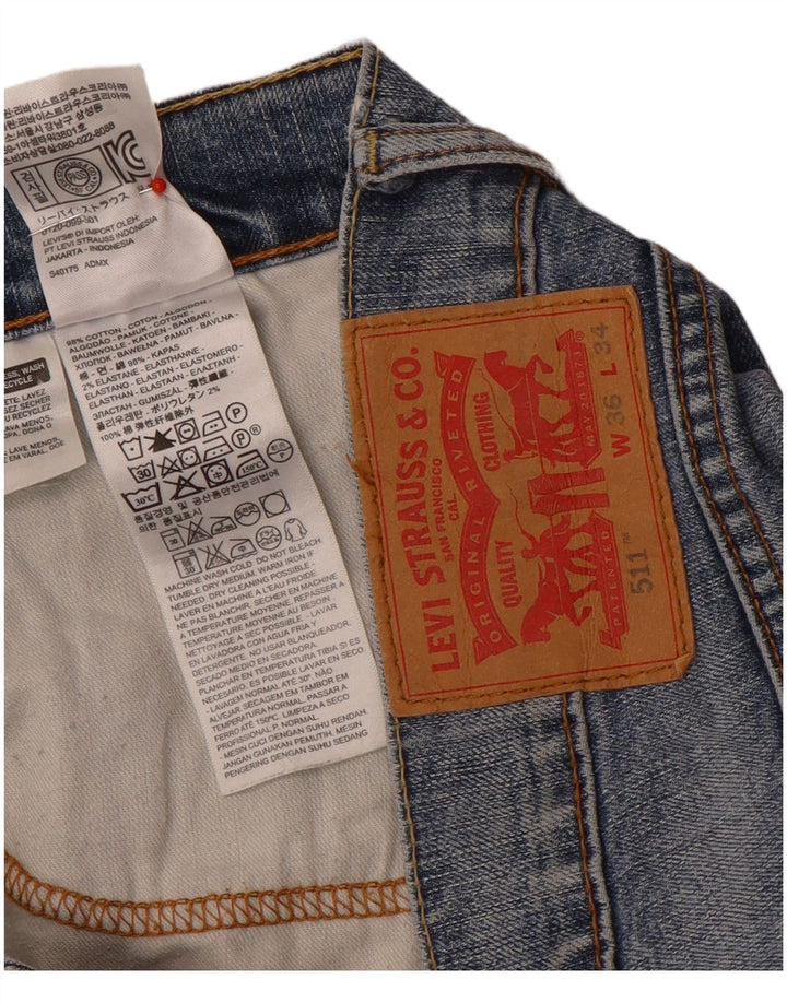 Мужские джинсы Levi's Slim 511 W36 L34 синие, хлопок