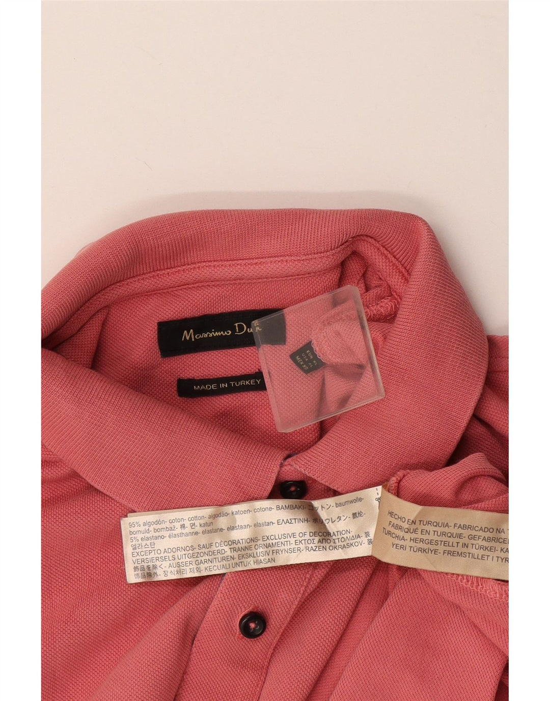 Мужская рубашка-поло Massimo Dutti XL, розовый хлопок