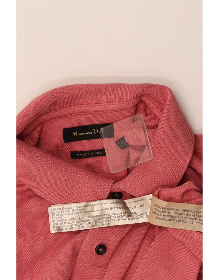 Мужская рубашка-поло Massimo Dutti XL, розовый хлопок