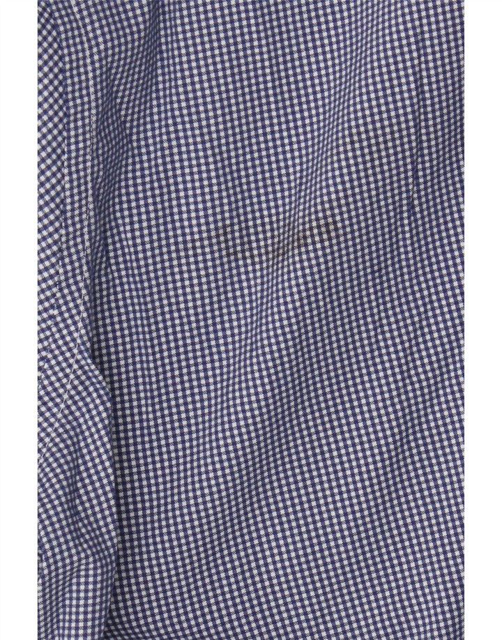 Мужская рубашка обычного кроя Chaps, размер 18, 2XL, синяя хлопковая клетка