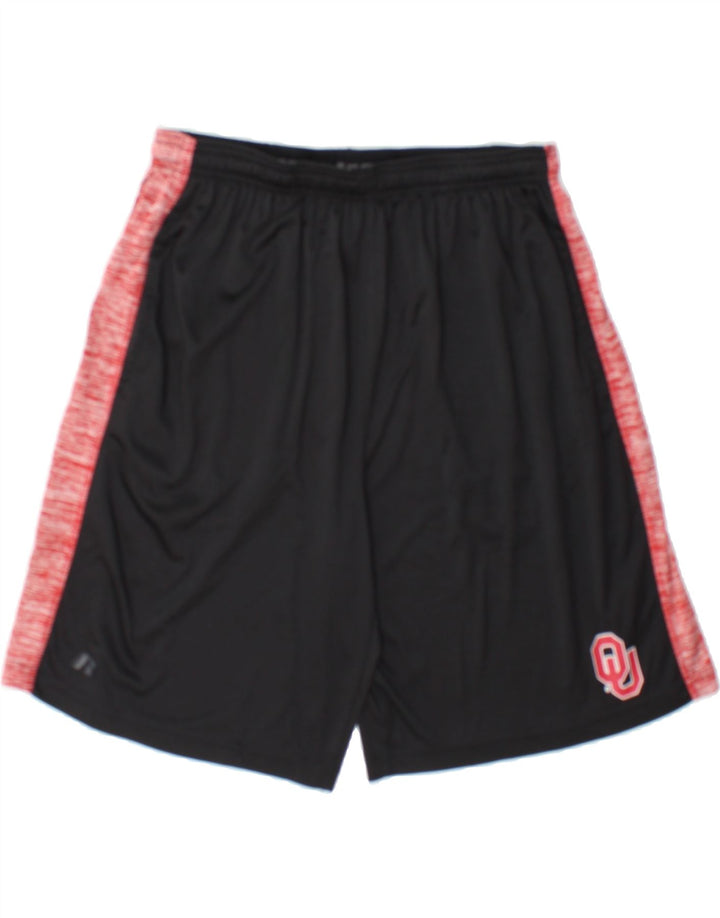 RUSSELL ATHLETIC Mens Sport Shorts Large Black Colourblock Polyester Vintage Russell Athletic and Second-Hand Russell Athletic from Messina Hembry 