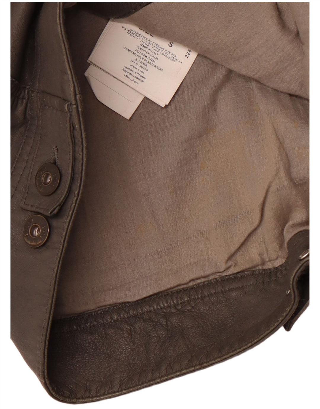 Женская кожаная куртка REPLAY UK 10, маленькая серая кожаная