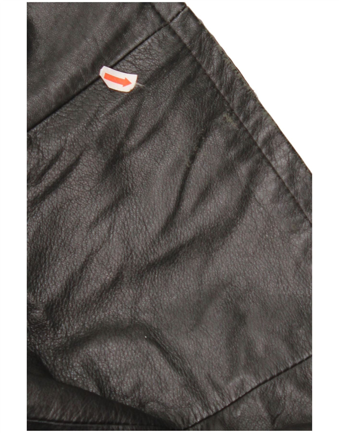 ВИНТАЖНОЕ Женское кожаное пальто IT 48 XL Черное