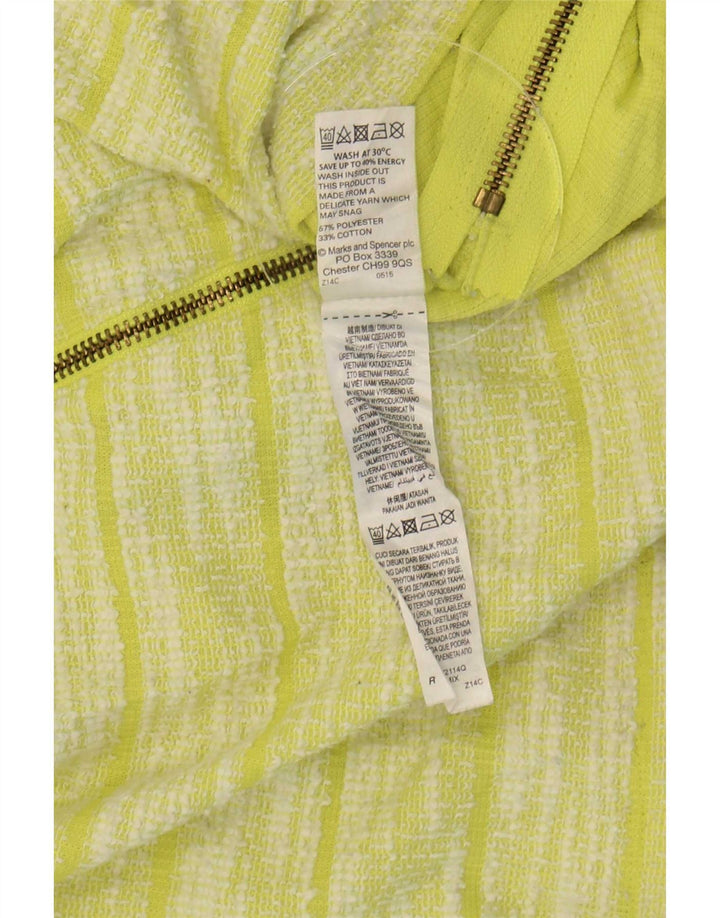 Женский топ с рукавом 3/4 Mark & Spencer, Великобритания 14, полиэстер в большую зеленую полоску