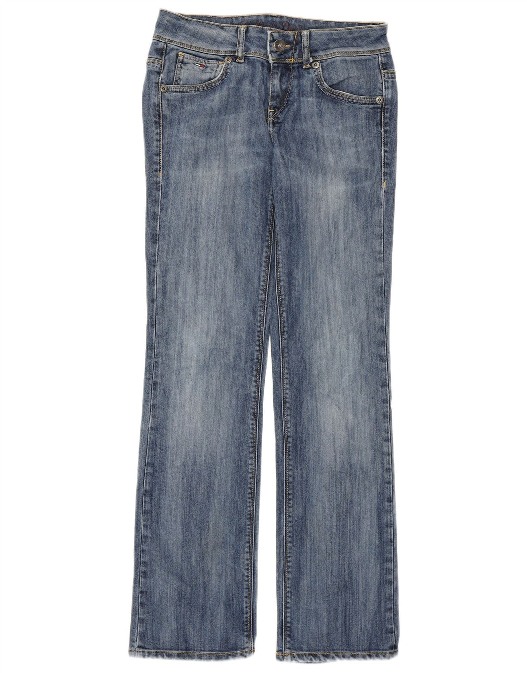 Tommy Hilfiger Женские рубиновые прямые джинсы с низкой талией W29 L32 Синий хлопок