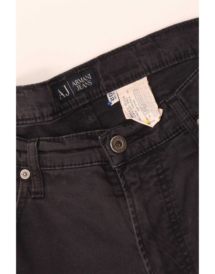Мужские прямые джинсы Armani W32 L31, черный хлопок