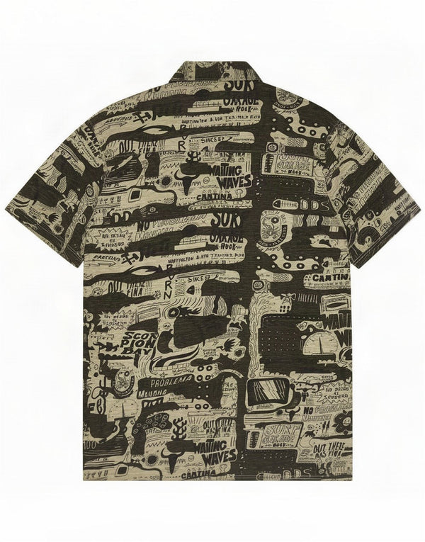 Scorpion Bay Mens Graphic Short Sleeve Shirt XL Green Cotton