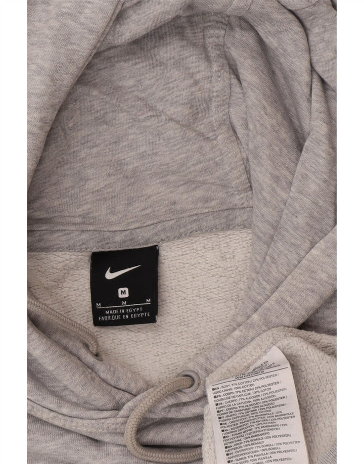 Мужской джемпер с капюшоном Nike среднего серого цвета, хлопок с крапинками