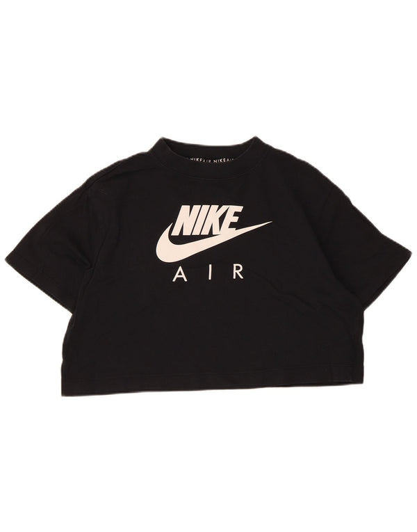 Женская укороченная футболка оверсайз с графическим рисунком Nike UK 6 XS, черная