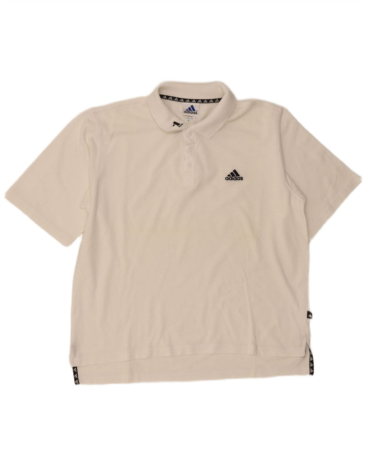 Мужская рубашка поло Adidas большая белая хлопковая