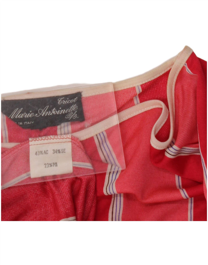 Женская блузка «летучая мышь» VINTAGE Top IT 44, средний красный акрил в полоску