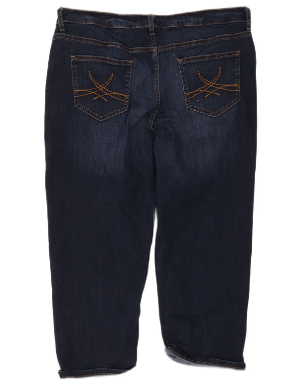 Женские джинсы-капри Marks & Spencer UK 16, большие W38 L20, темно-синие, хлопковые
