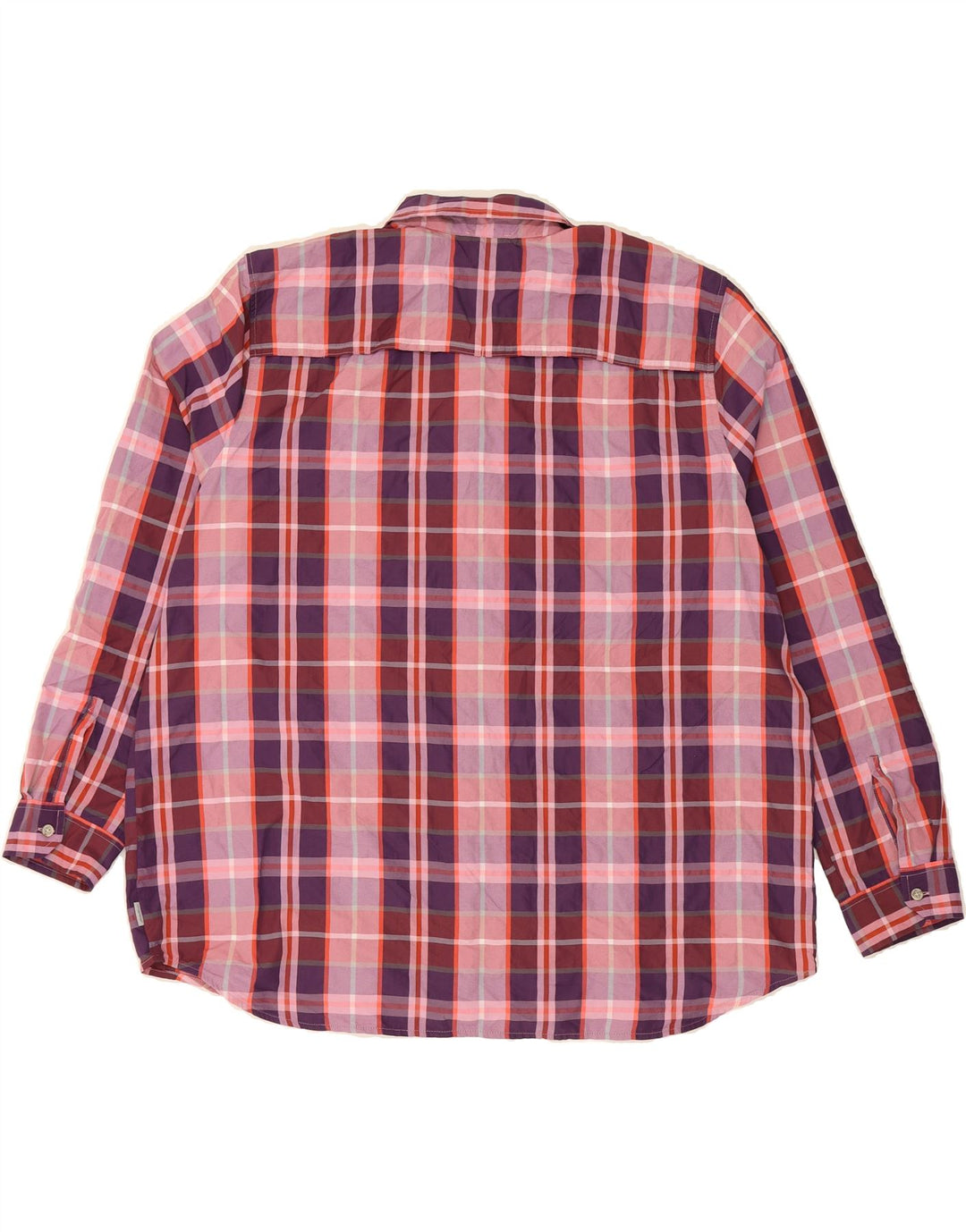 EDDIE BAUER Womens Classic Fit Shirt UK 20 2XL Multicoloured Check Vintage Eddie Bauer and Second-Hand Eddie Bauer from Messina Hembry 