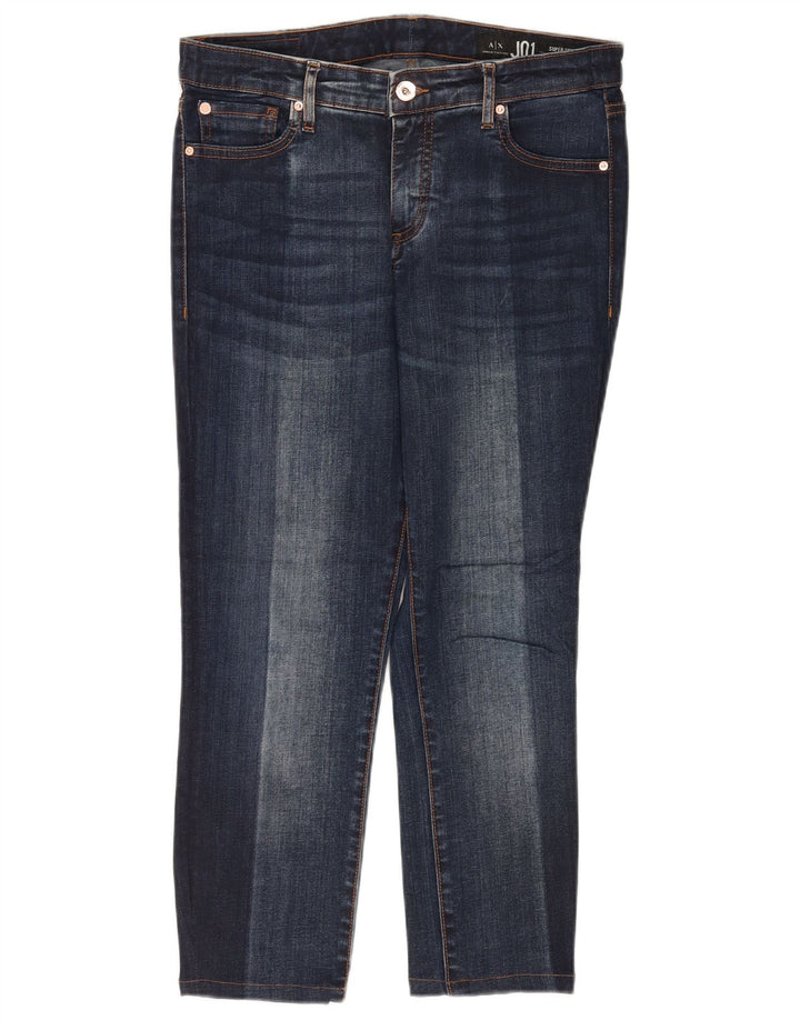 ARMANI EXCHANGE Женские укороченные джинсы суперскинни J01 W29 L23 Темно-синие