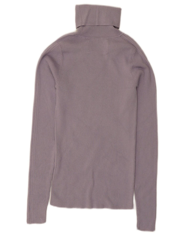 Женский джемпер с высоким воротником и рисунком Calvin Klein Jeans UK 4 XS Фиолетовый