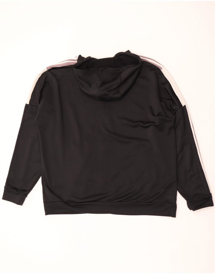 Мужской свитер с капюшоном на молнии Adidas 2XL, черный полиэстер