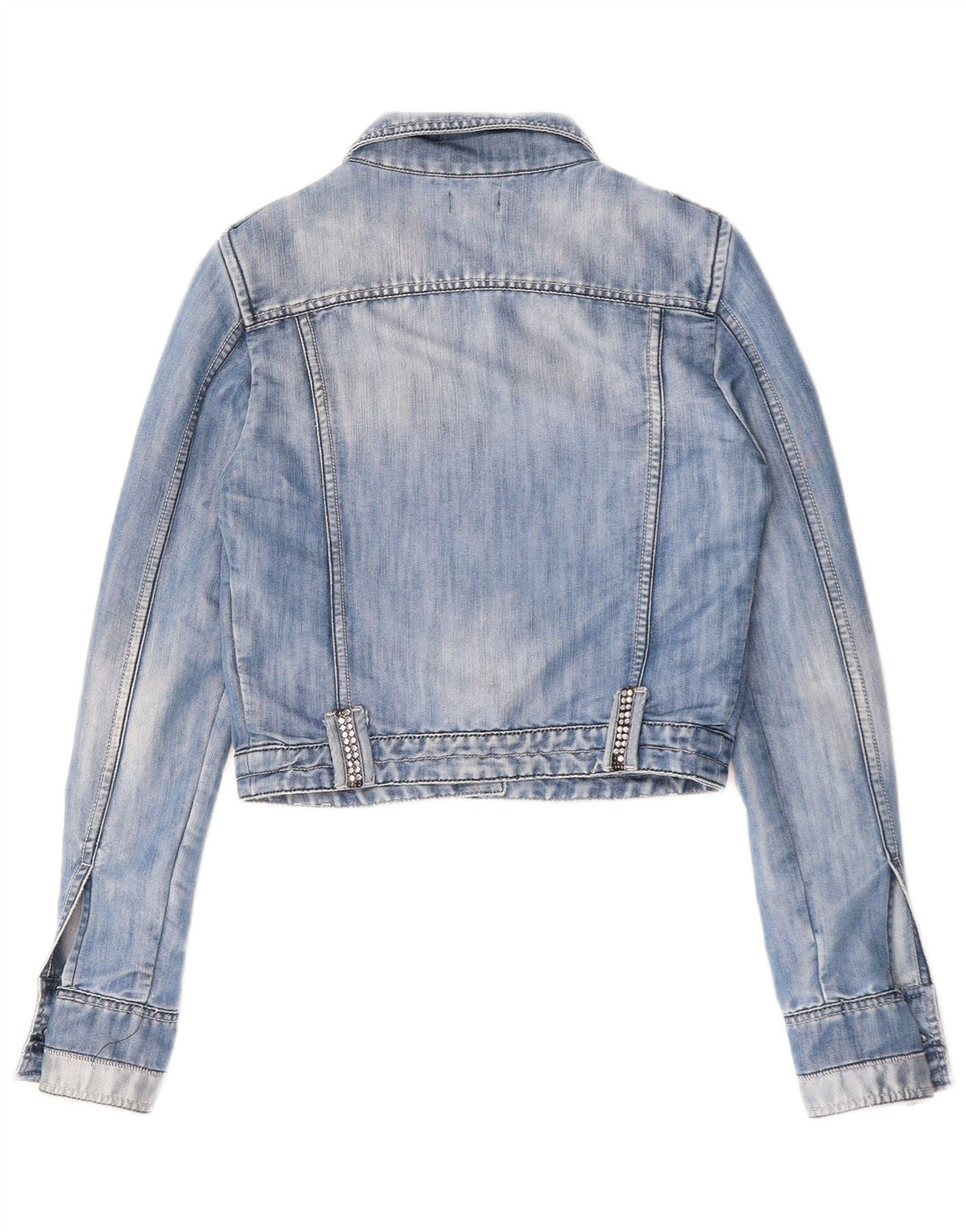 Женская укороченная джинсовая куртка TOY G UK 12, средний синий цвет