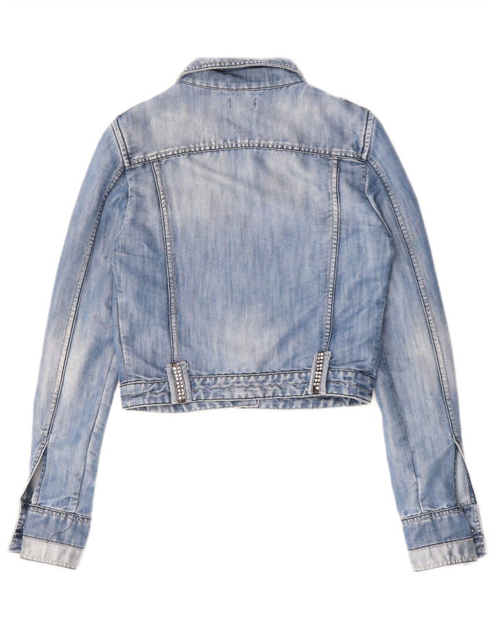 Женская укороченная джинсовая куртка TOY G UK 12, средний синий цвет