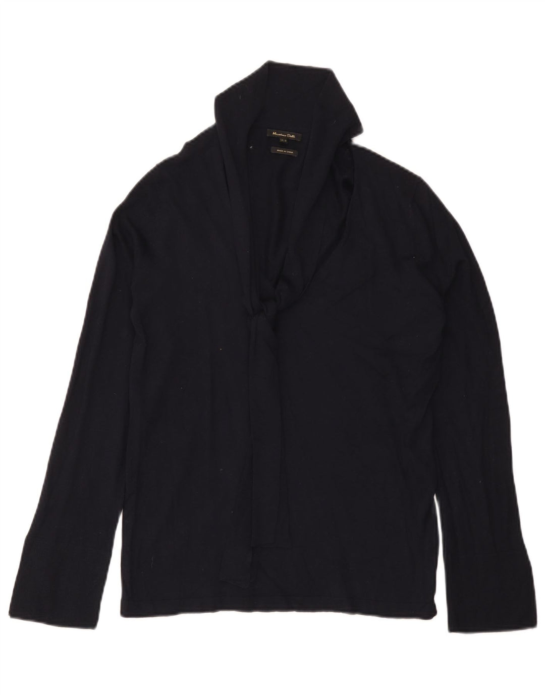 Женский джемпер с отложным воротником Massimo Dutti UK 12, средний темно-синий