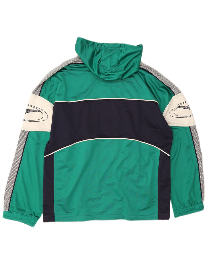 Мужской спортивный костюм Puma с капюшоном и графическим рисунком XL, зеленый полиэстер с цветными блоками