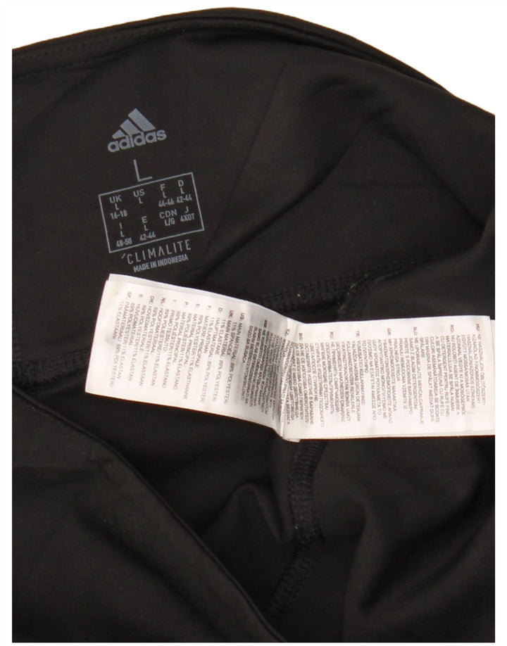 Женские леггинсы Adidas Climalite UK 16/18, большой черный полиэстер