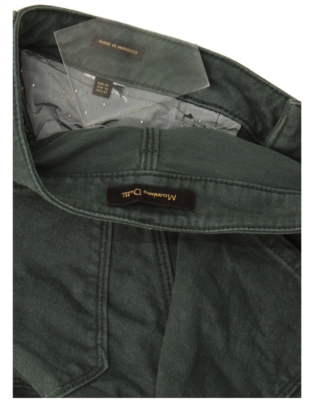 Женские прямые джинсы Massimo Dutti EU 42, большие W32 L28, зеленые