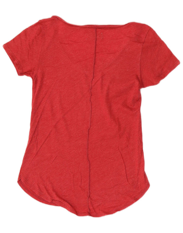 Женская футболка с рисунком Hollister Top UK 4 XS Красная