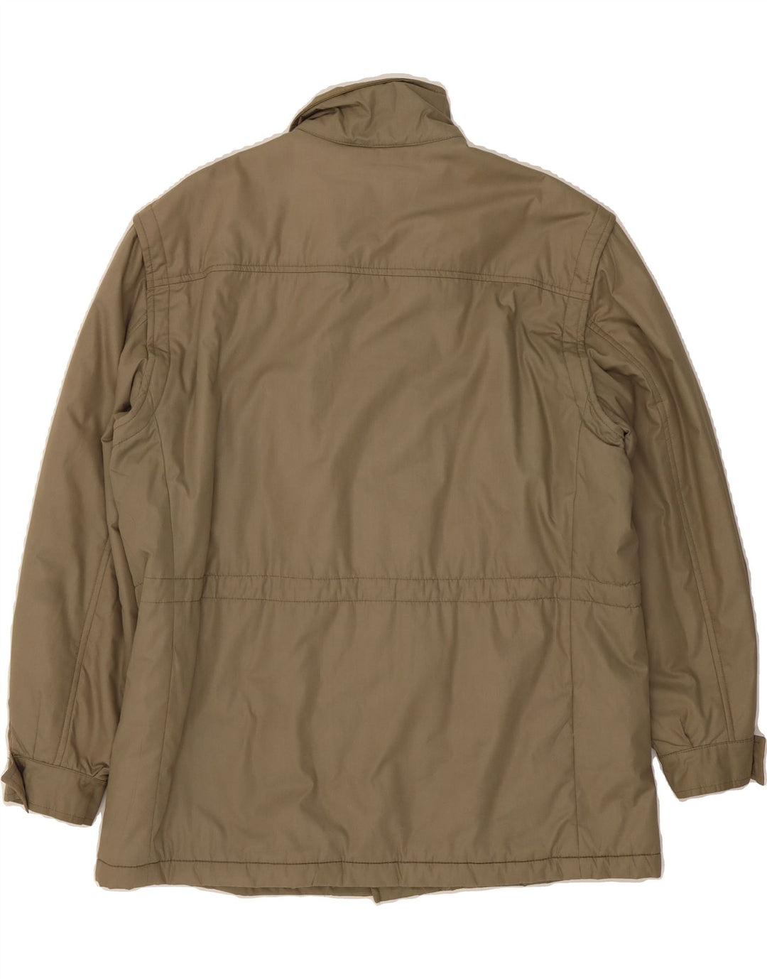 VINTAGE Mens Utility Jacket UK 38 Medium Beige Polyester Vintage Vintage and Second-Hand Vintage from Messina Hembry 