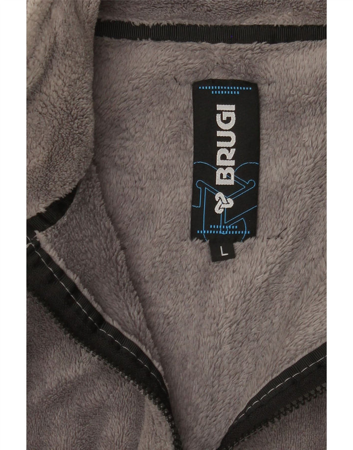 Куртка мужская флисовая BRUGI UK 40, большая, серая