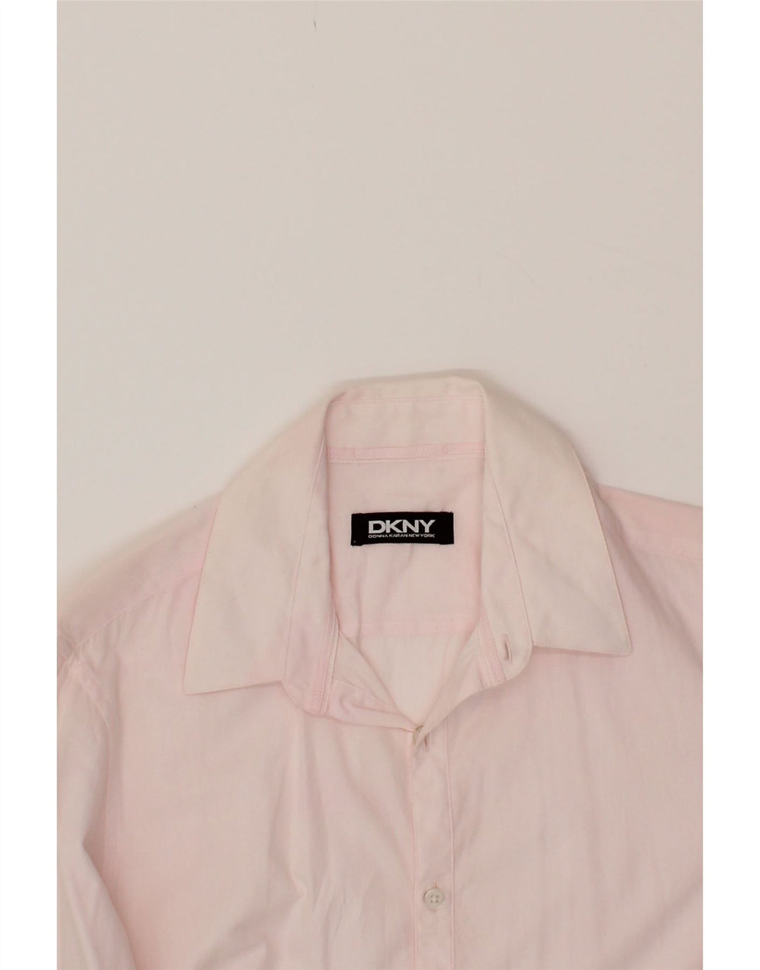 DKNY Mens Shirt Size 15 Medium Pink Cotton Vintage Dkny and Second-Hand Dkny from Messina Hembry 