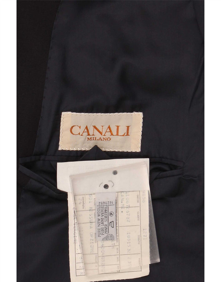 Мужской пиджак Canali на 2 пуговицах IT 58 4XL, темно-синий, новая шерсть