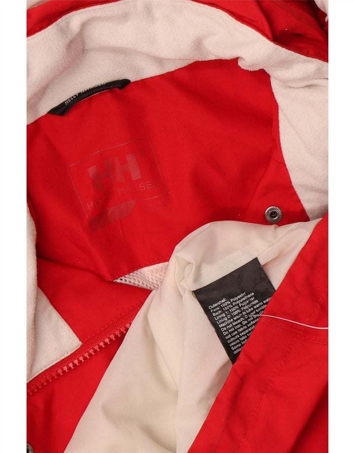 Женская дождевик с капюшоном Helly Hansen UK 14, средний красный полиэстер