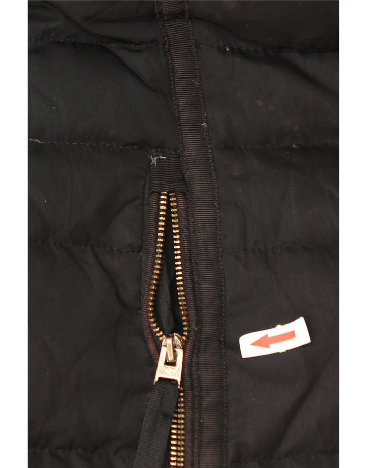 Женское стеганое пальто Zara UK 10, маленький черный полиэстер
