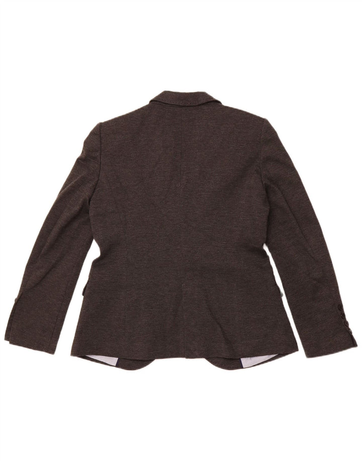 Женский пиджак ZARA на 1 пуговице, Великобритания, 18 XL, серый полиэстер