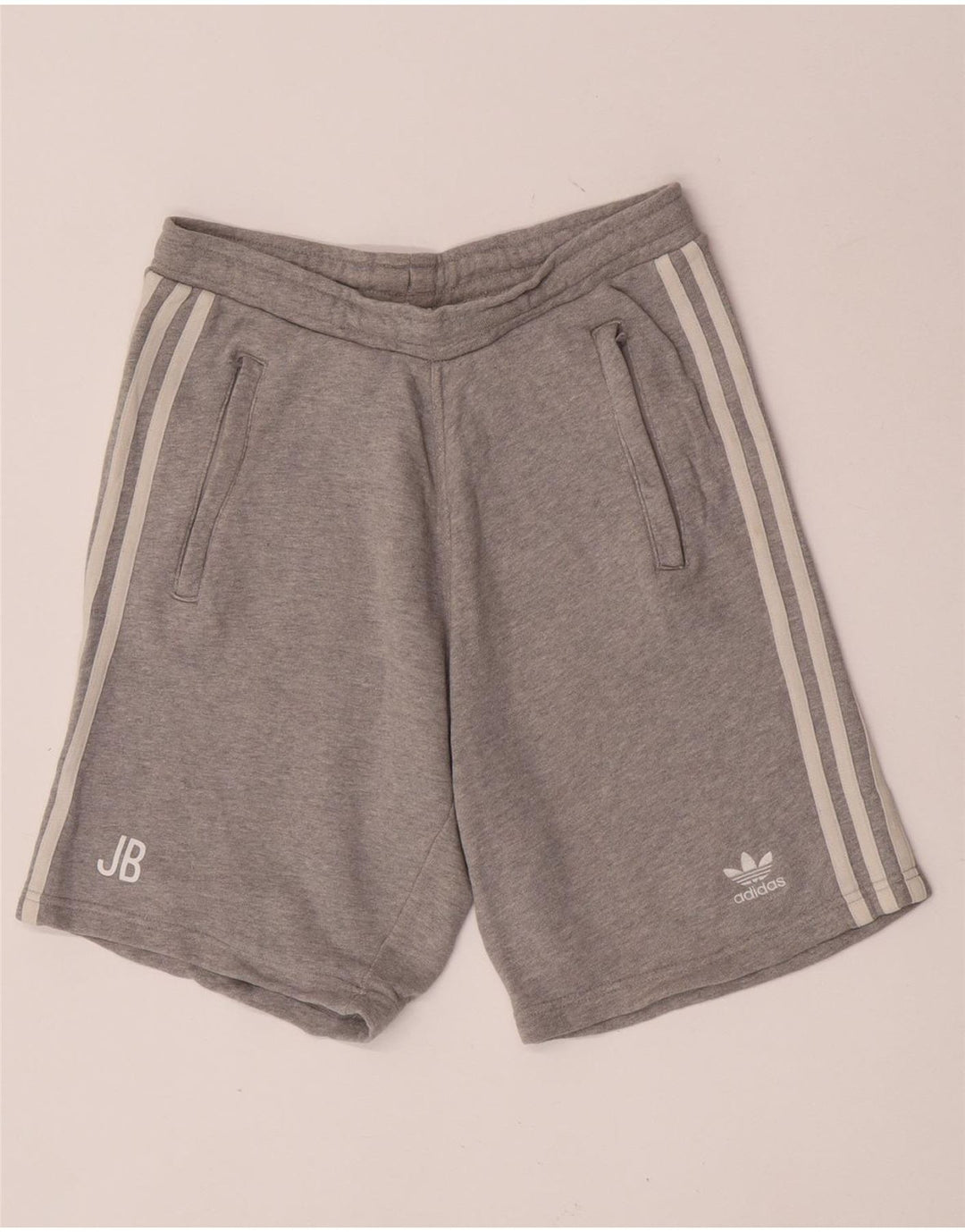 Мужские спортивные шорты Adidas, маленький серый хлопок с крапинками