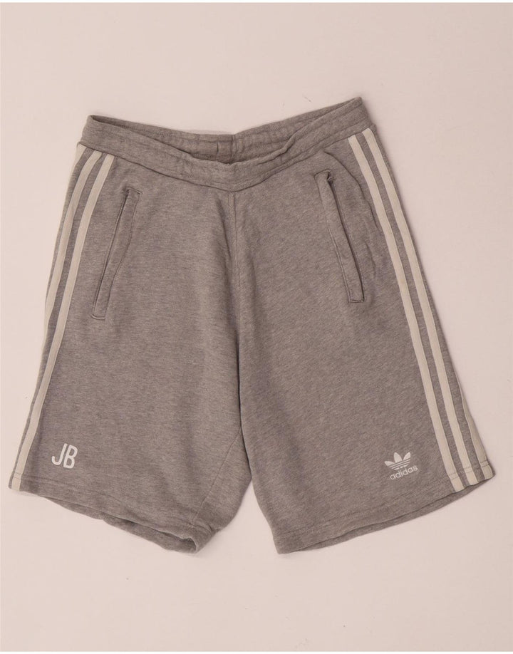 Мужские спортивные шорты Adidas, маленький серый хлопок с крапинками